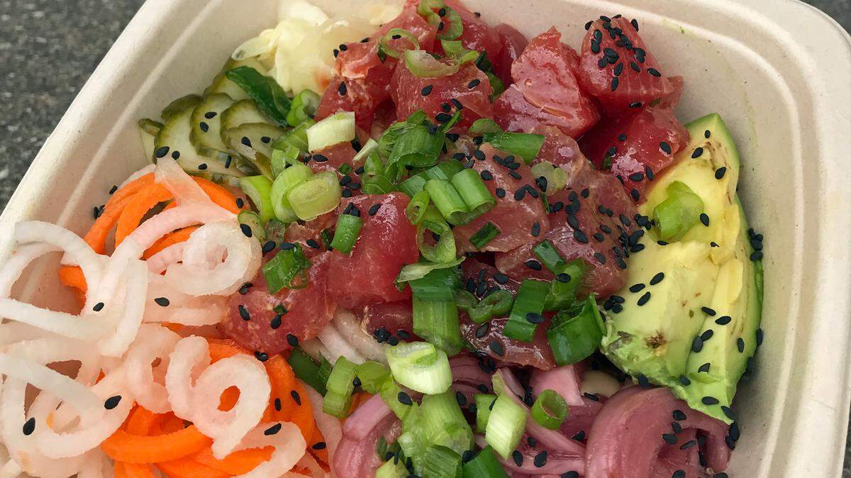 Chowa House in Morro Bay offers a variety of Pan Pacific entrees, but the most popular one is the Okie Poke bowl, which like many of the dishes there, is gluten free and dairy free, and the $17 price includes many garnishes (including avocado and house-pickled vegetables) for which other places charge extra or don’t offer. Chef-owner Katie Bosken makes from scratch 99 percent of what she serves.