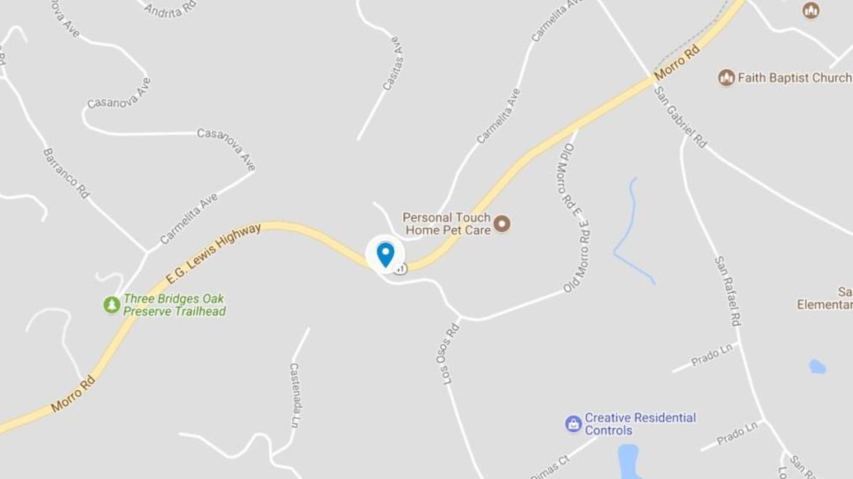One person was killed when their car crashed into a tree off of Highway 41 near Old Morro Road East in Atascadero on Wednesday.
