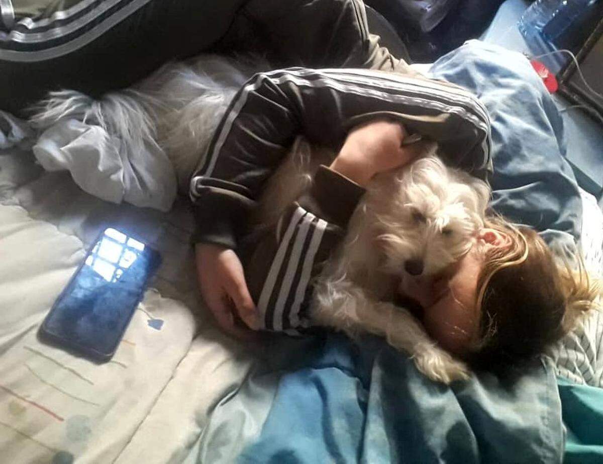 A GoFundMe is raising money to reunite Syrian refugee Nour Makhoul with her dog, Tuti. Makhoul arrived in San Luis Obispo in April after her family fled the war-torn country. This is the last photo Makhoul has of her and Tuti, taken the night before she left.