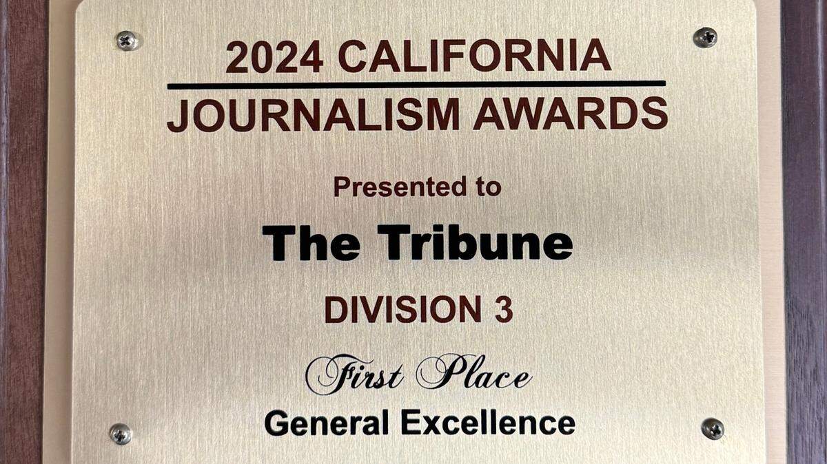 The Tribune won the general excellence award for Division 3 at the 2024 California Journalism Awards, for the third straight year. The awards were announced at a gala in Los Angeles on May 17, 2025.