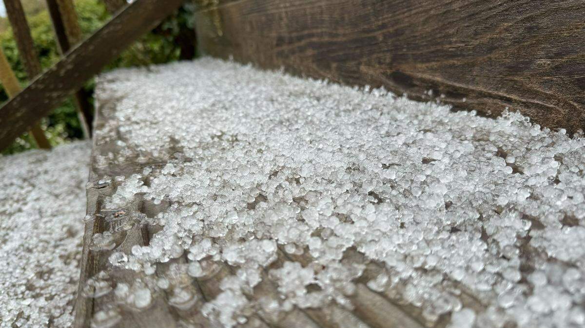A brief, heavy downpour dropped pea-sized hail across Atascadero as minor storms swept San Luis Obispo County on March 24, 2024.