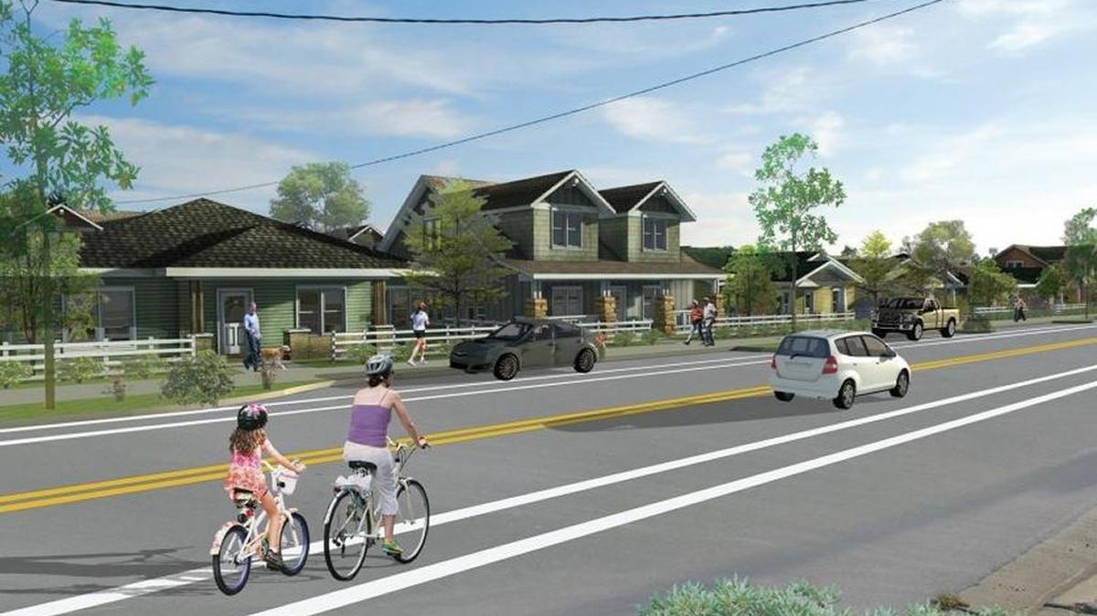 A mixed-use development at East Cherry Avenue and Traffic Way in Arroyo Grande could include 58 single-family homes in “Subarea 2,” the largest of the three parcels at 11.62 acres.