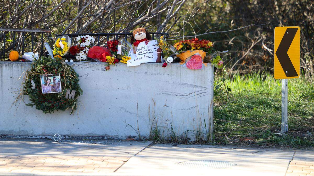Matthew Chachere, 39, and Jennifer Besser, 36, were found dead under dense brush near the intersection of Sacramento Drive and Basil Lane in San Luis Obispo on Nov. 22, 2022, following a car crash the evening before. Police believe the driver hit the couple while traveling at excessive speed. A memorial with flowers and photos were placed where the car had hit the bridge, and the driver is cooperating with the investigation, according to police.