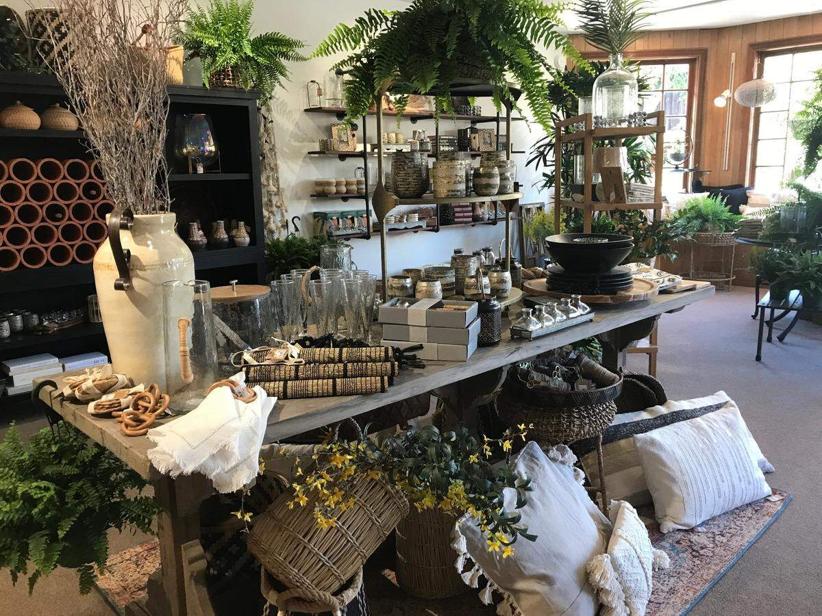 The main room of Cambria’s new Terracotta Home and Garden shop is filled with plants and home decor. The side room is mostly dedicated to the store’s kitchen and cuisine merchandise section.