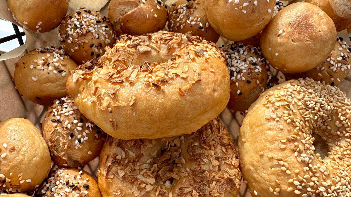 Made in Mike Milch’s Los Osos home kitchen, Salty Bagel offerings include full-size gluten-free bagels and ping pong ball-sized samplers named Bagel Bobs, after his late father.