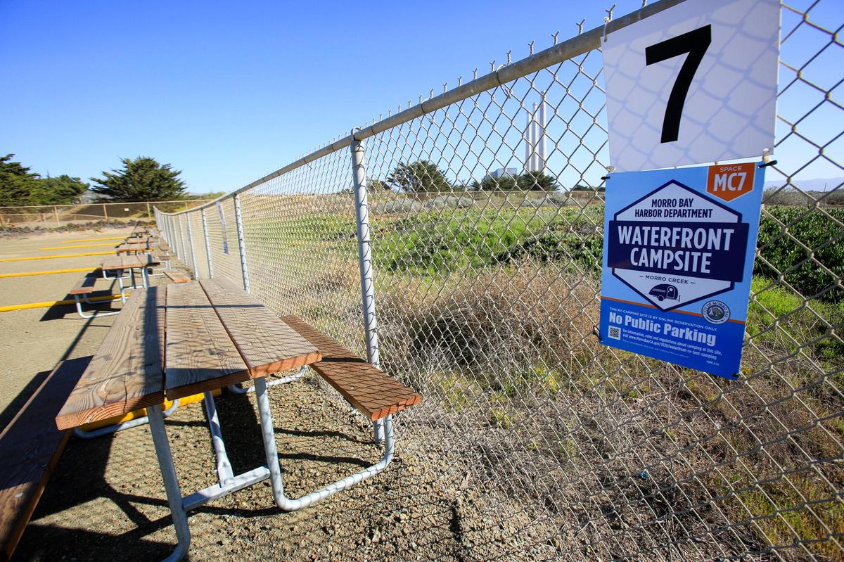 Morro Bay tested RV camping at three locations, including these nine sites near Morro Creek. But citizens opposed it and the program is ending due to a new ordinance.