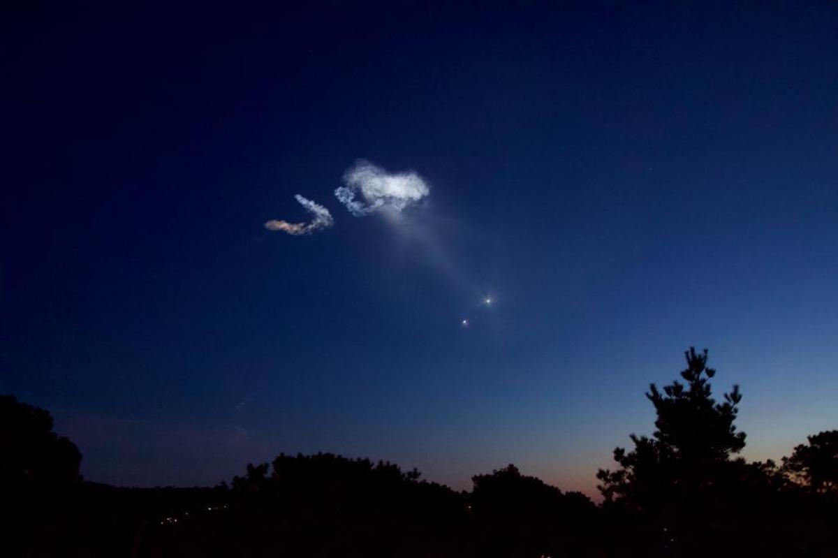 Connor Cunningham shot this photo of the SpaceX launch from Cambria on Friday, December 22, 2017.