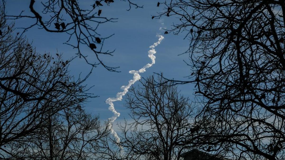 A United Launch Alliance Delta IV Medium rocket launches from Vandenberg Air Force Base Friday afternoon carrying a classified spy satellite.