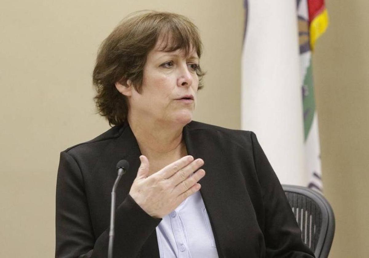 Cal Coast News owner Karen Velie testifies March 15, 2017, in San Luis Obispo Superior Court in the defamation trial against her and former CCN co-owner Daniel Blackburn.