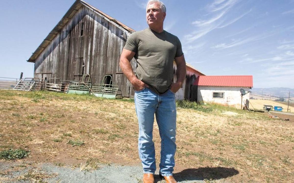 Bill Ostrander at his San Luis Obispo ranch in 2014.