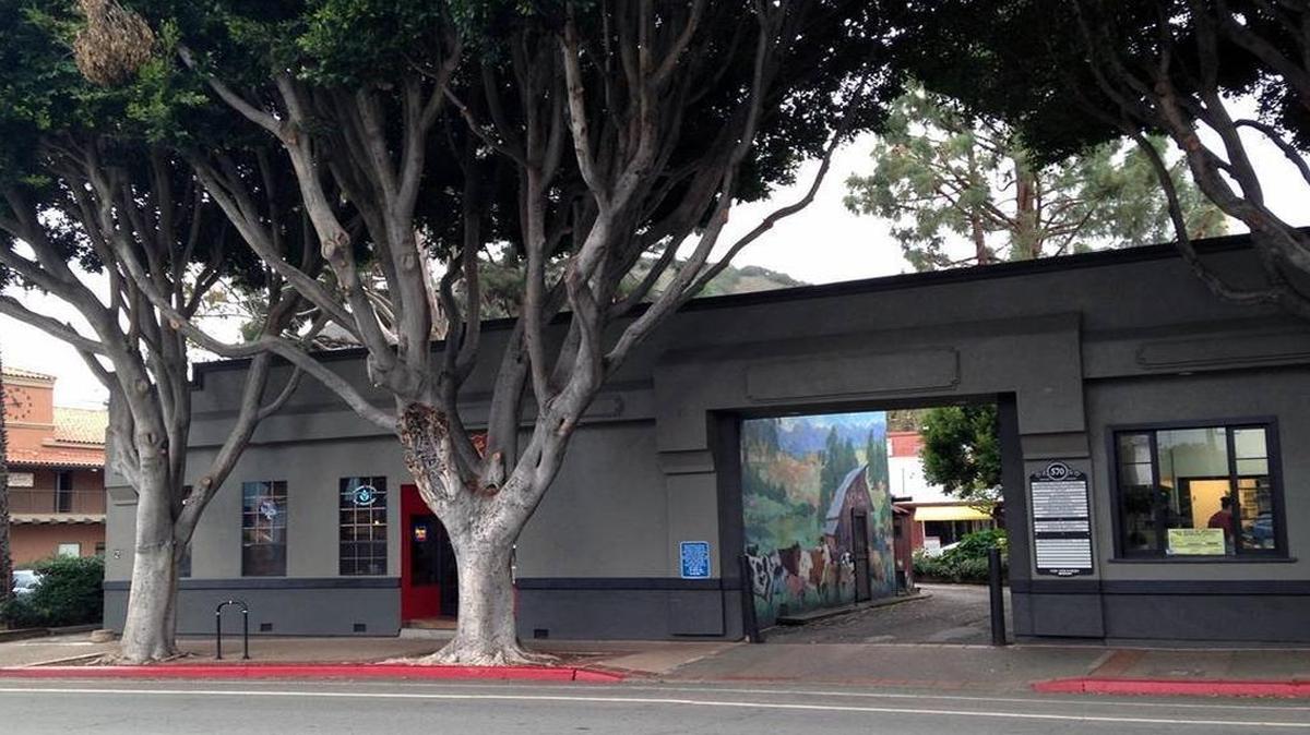 The Higuera Street entrance to the Creamery in downtown San Luis Obispo.