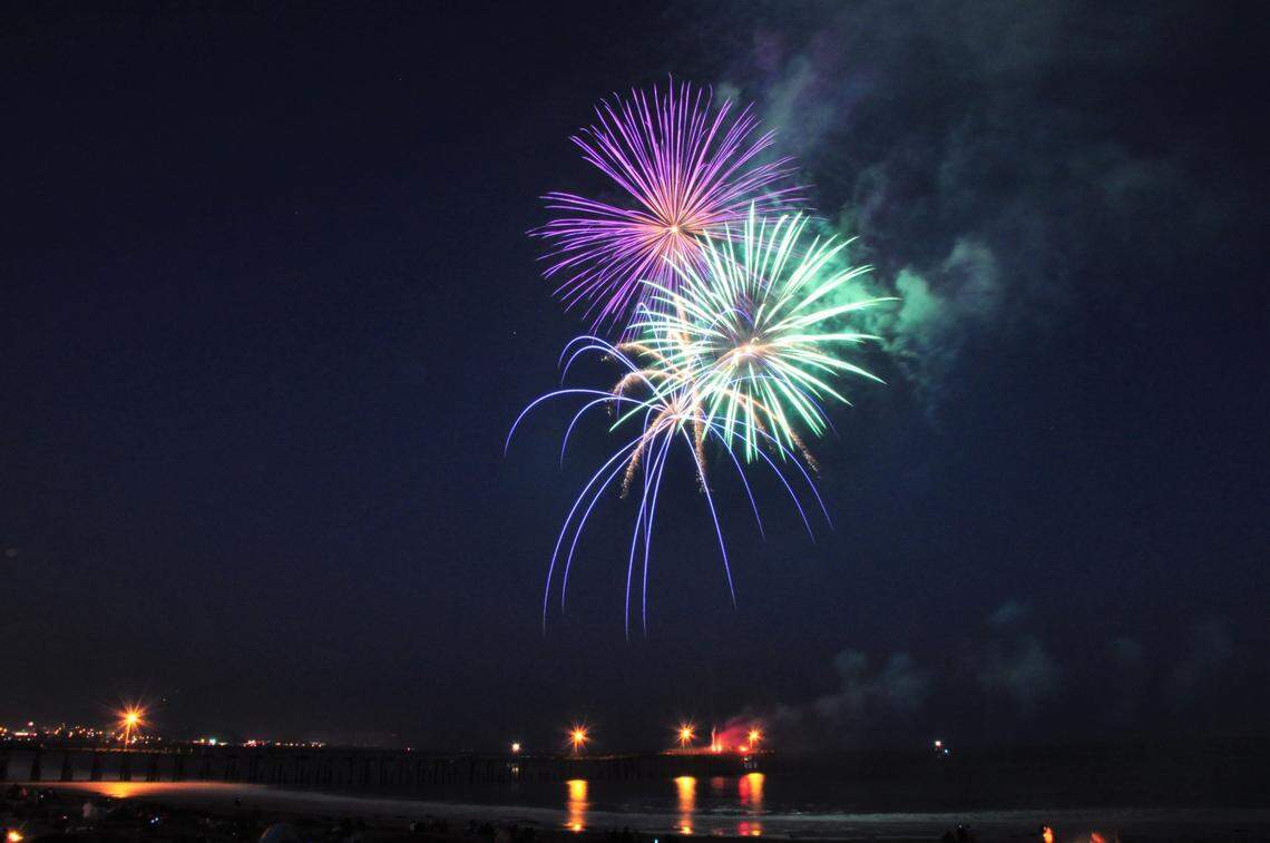 Fireworks at Cayucos.