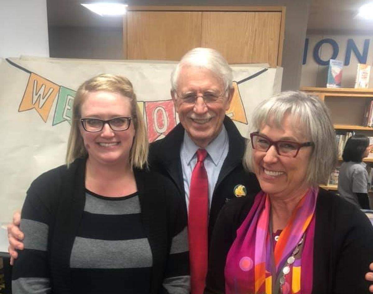 Shanna Ray (left) was selected to become the new principal of The Arts Academy at Bauer Speck starting during the 2019-2020 school year. Ray poses for a photo with Julian Crocker, interim superintendent of Paso Robles Joint Unified School District, and Dorothy Halic, the school’s current principal.