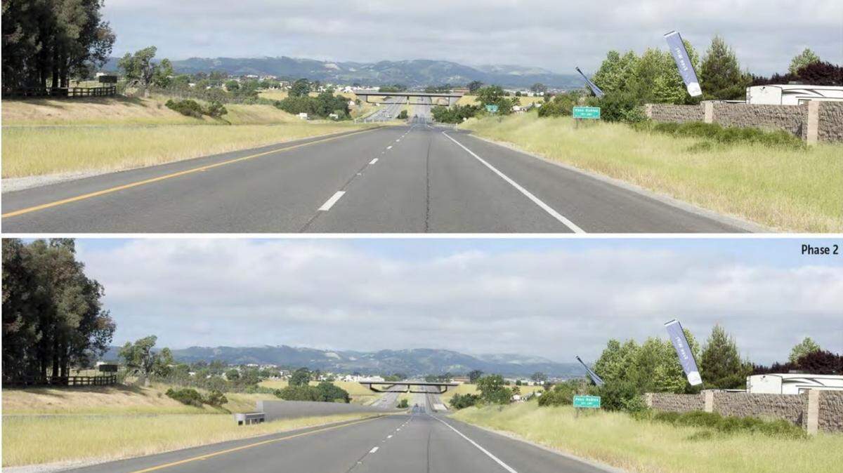 Caltrans renderings show how a proposed Highway 46 overpass would look at Union Road in Paso Robles.