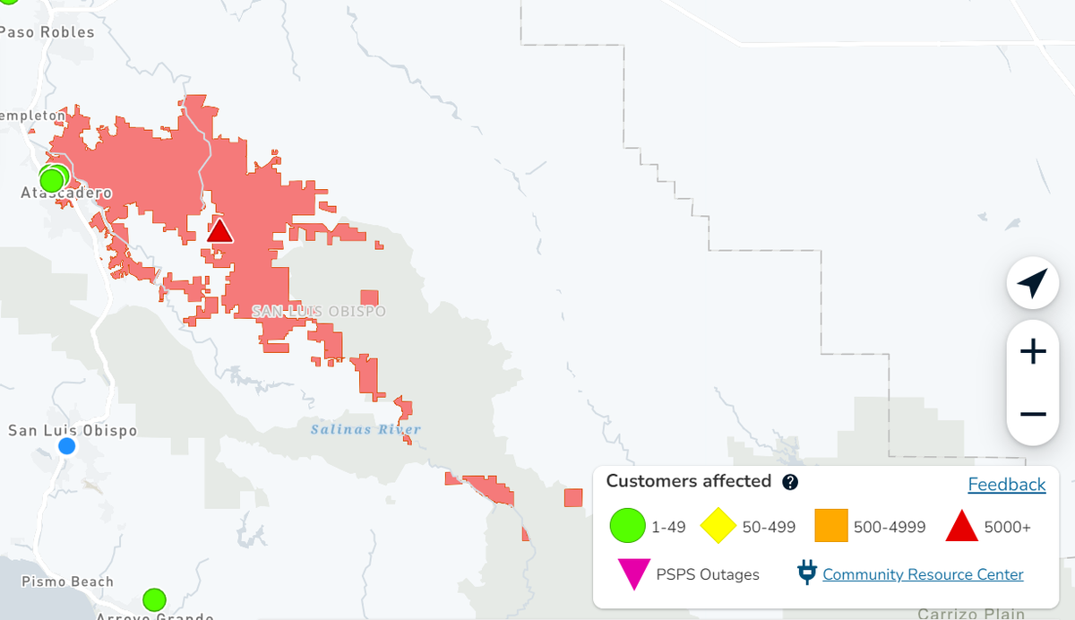 About 7,000 PG&E customers were without electricity on Wednesday, June 28, 2023.