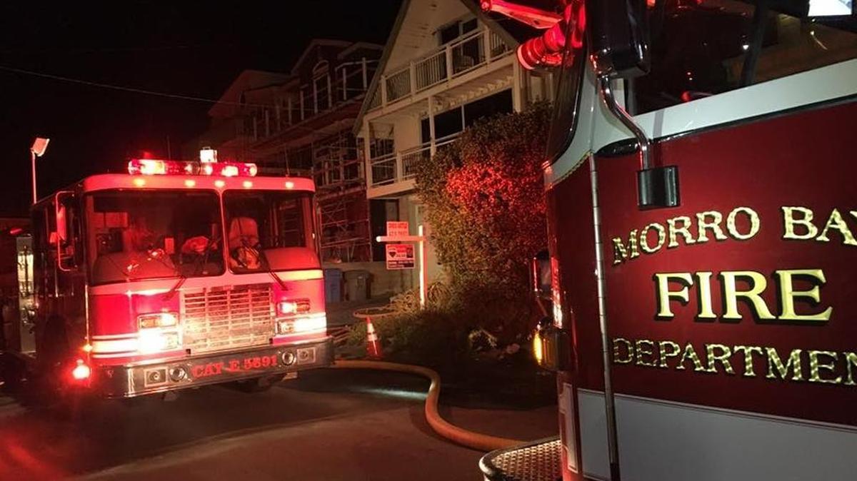Firefighters respond early Thursday morning to a Cayucos house fire