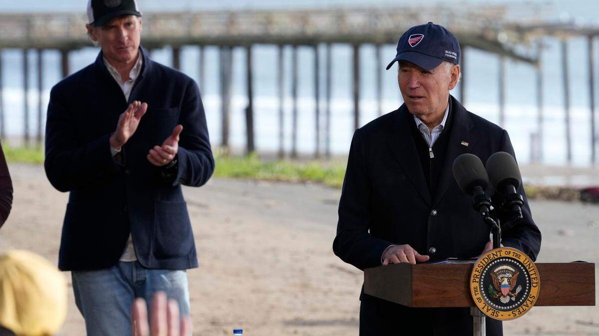President Joe Biden speaks in California