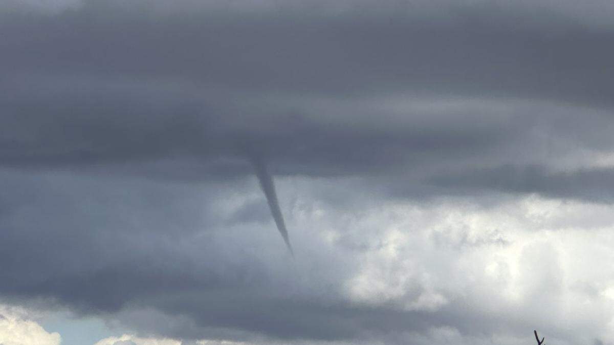 What looks to be a tornado over the Plant Fire in Santa Barbara County was captured by firefighters on August 21, 2023.
