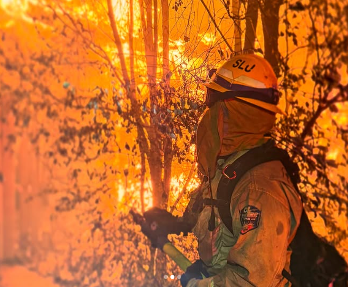Cal Fire SLO firefighters battled the Palisades Fire in Los Angeles County on Jan. 8, 2025.