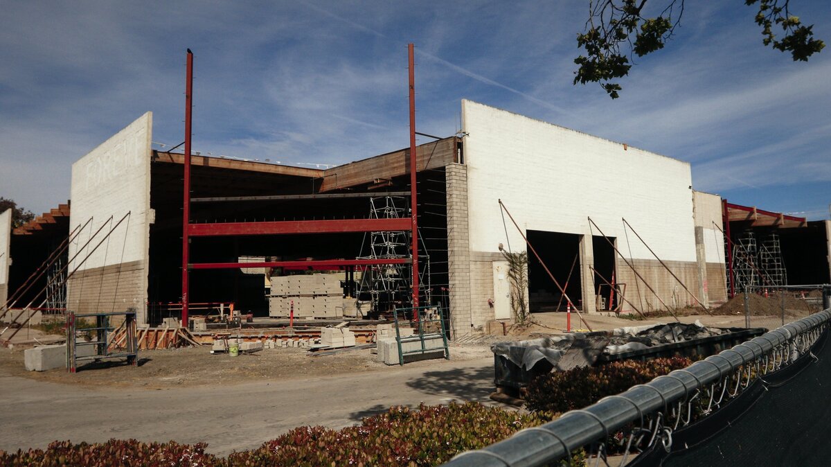 The SLO Promenade building that will soon house Sprouts grocery in San Luis Obispo is undergoing construction. It was formerly occupied by Forever 21.