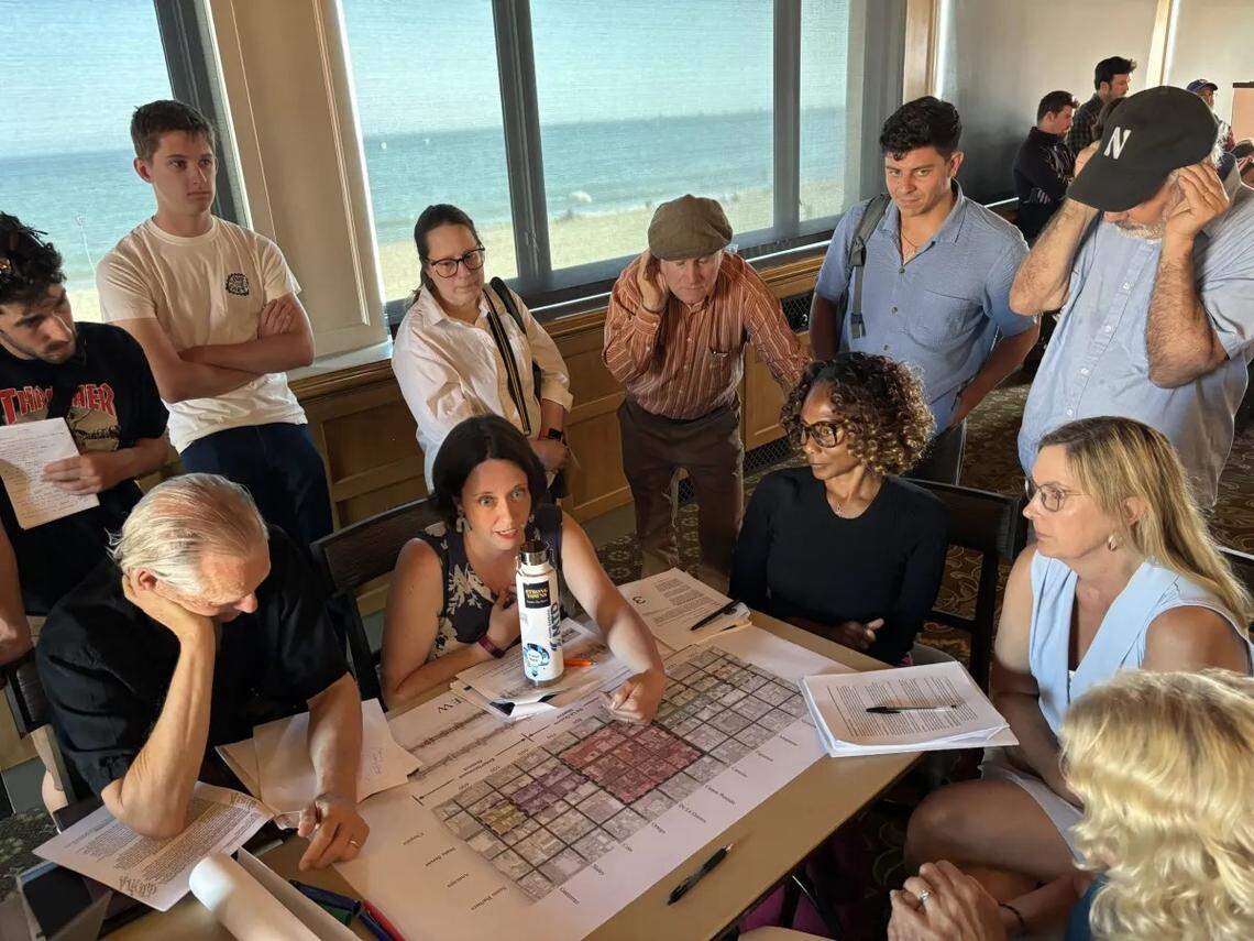 Hillary Blackerby leads members of the State Street Advisory Committee during breakout rooms on June 26, 2024, to discuss the future of the downtown corridor.