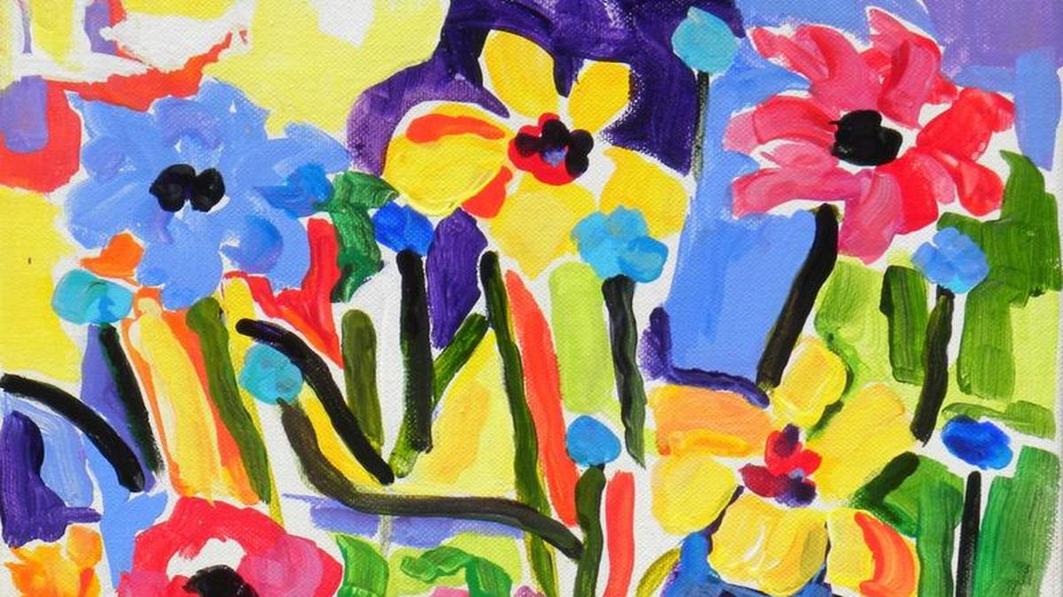 “Anemone #1” by Mandy Weathers is on display at the Atascadero Library as part of the art exhibition “Color in Bloom.”
