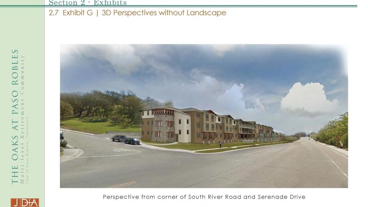 This rendering shows the 101-bed assisted living and memory care facility proposed for South River Road and Serenade Drive in Paso Robles.