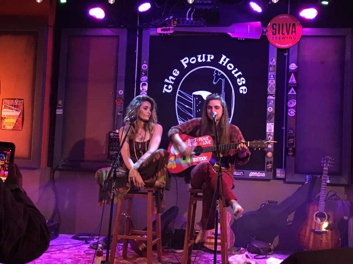Paris Jackson and her boyfriend, Gabriel Glenn, performing as The Soundflowers at Pour House in Paso Robles.