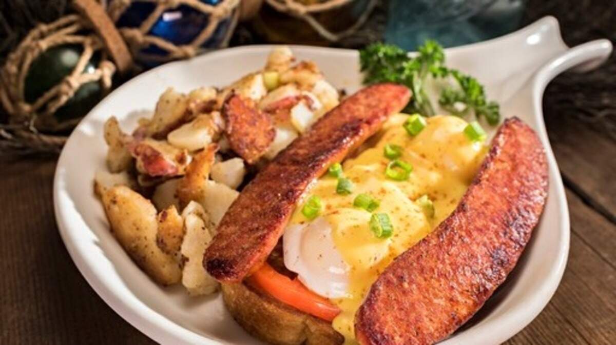 This New Orleans take on eggs benedict is a Cajun version with andouille sausage, a featured breakfast at Huckleberry’s, coming soon to Atascadero.