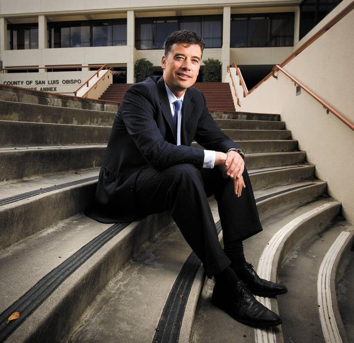 San Luis Obispo Superior Court Judge Craig van Rooyen outside the courthouse in 2011 when he served as a prosecutor with the county District Attorney’s Office.