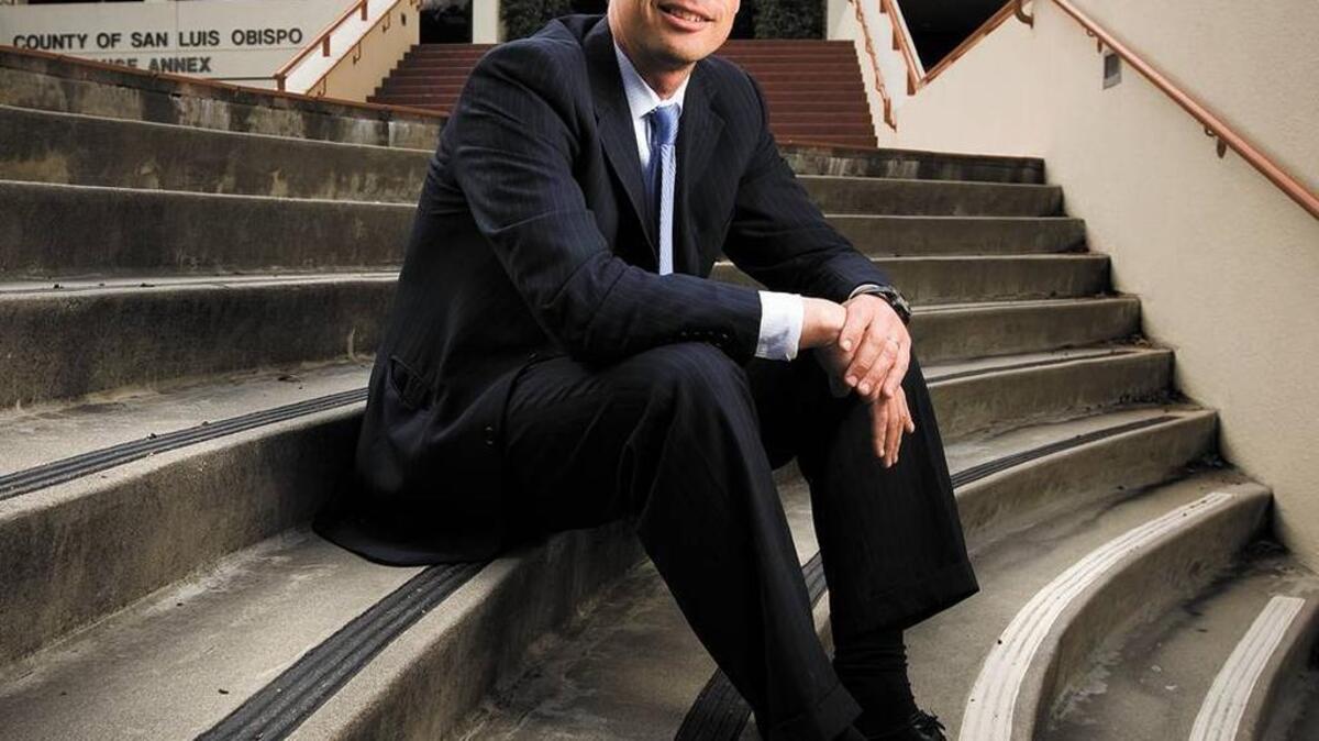 San Luis Obispo Superior Court Judge Craig van Rooyen outside the courthouse in 2011 when he served as a prosecutor with the county District Attorney’s Office.