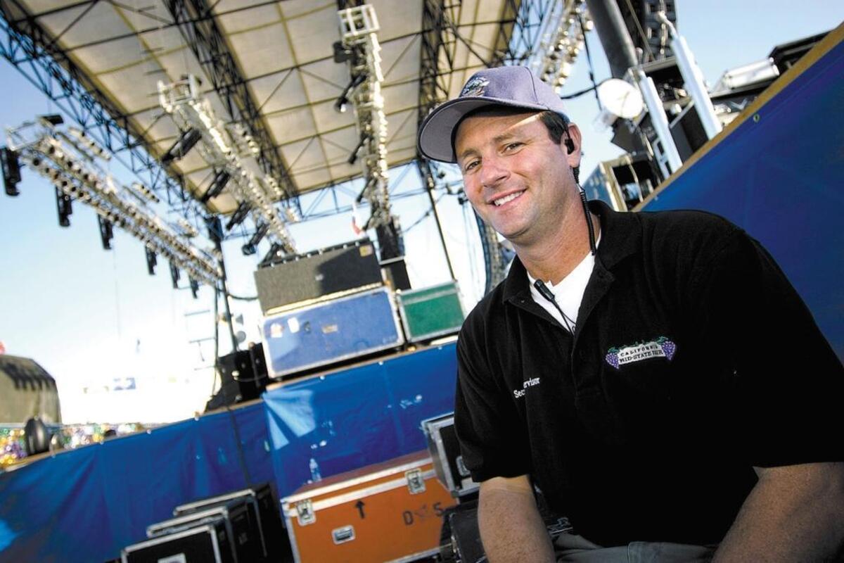 Former longtime San Luis Obispo policeman Bill Proll, shown here as head of grandstand security for ZZ Top in 2004 at the Mid-State Fair, took a hiatus from police work every summer to work security at the fair.