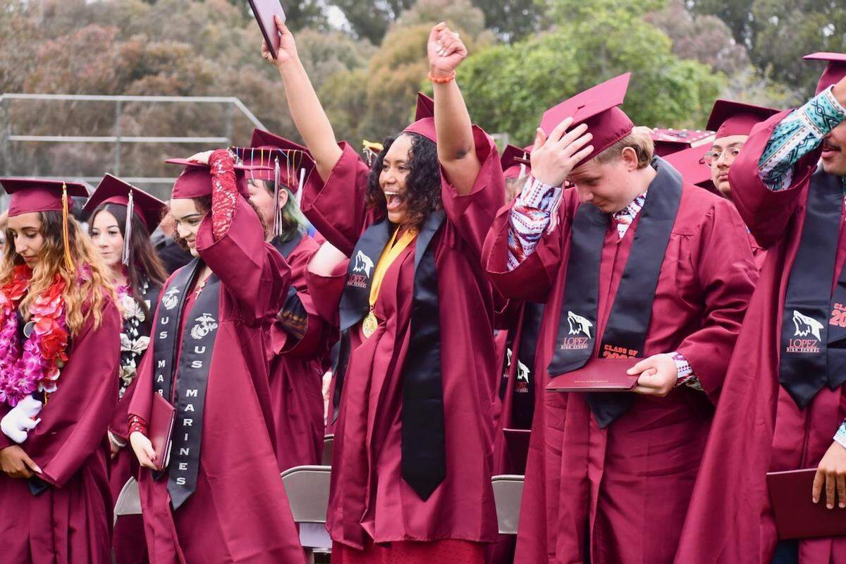Lopez Continuation School in Arroyo Grande held its graduation ceremony on Wednesday for 92 students.