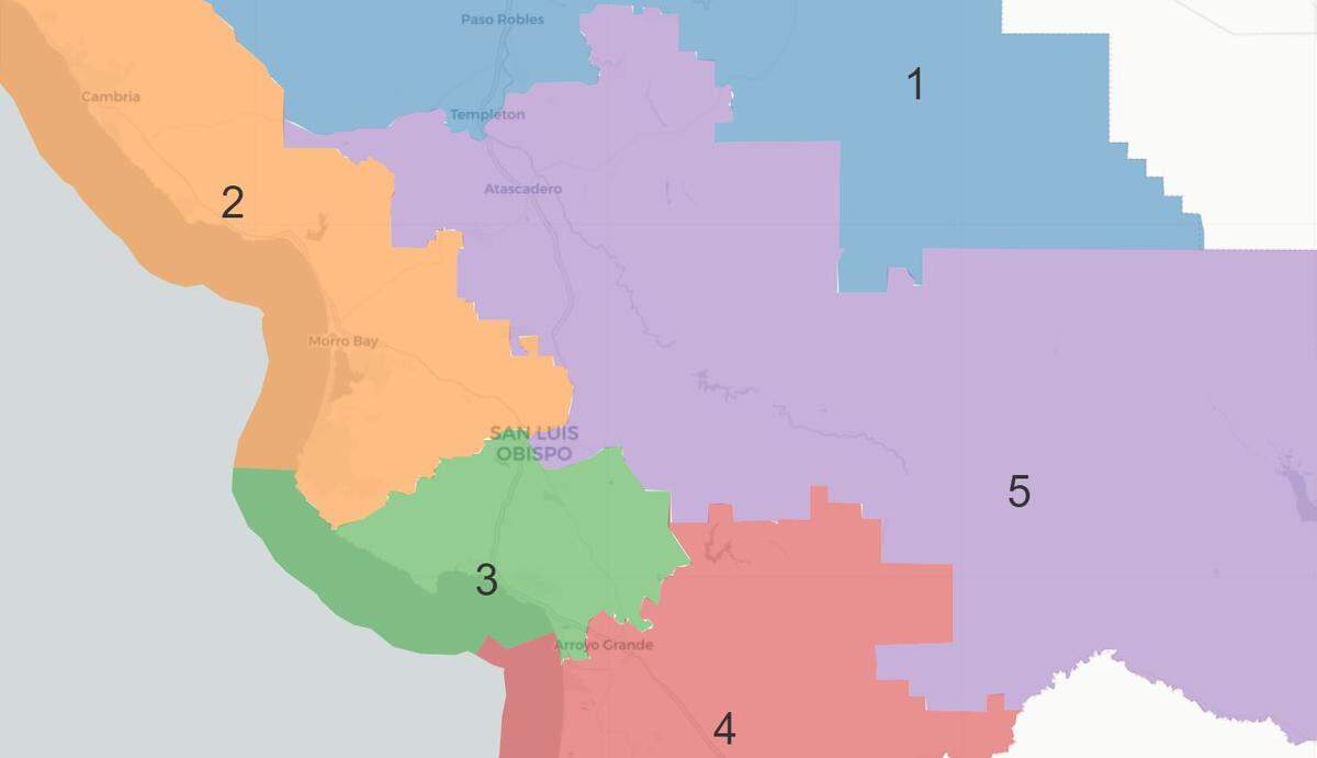 Plan D aligns San Luis Obispo County supervisorial districts with proposed school district boundaries.