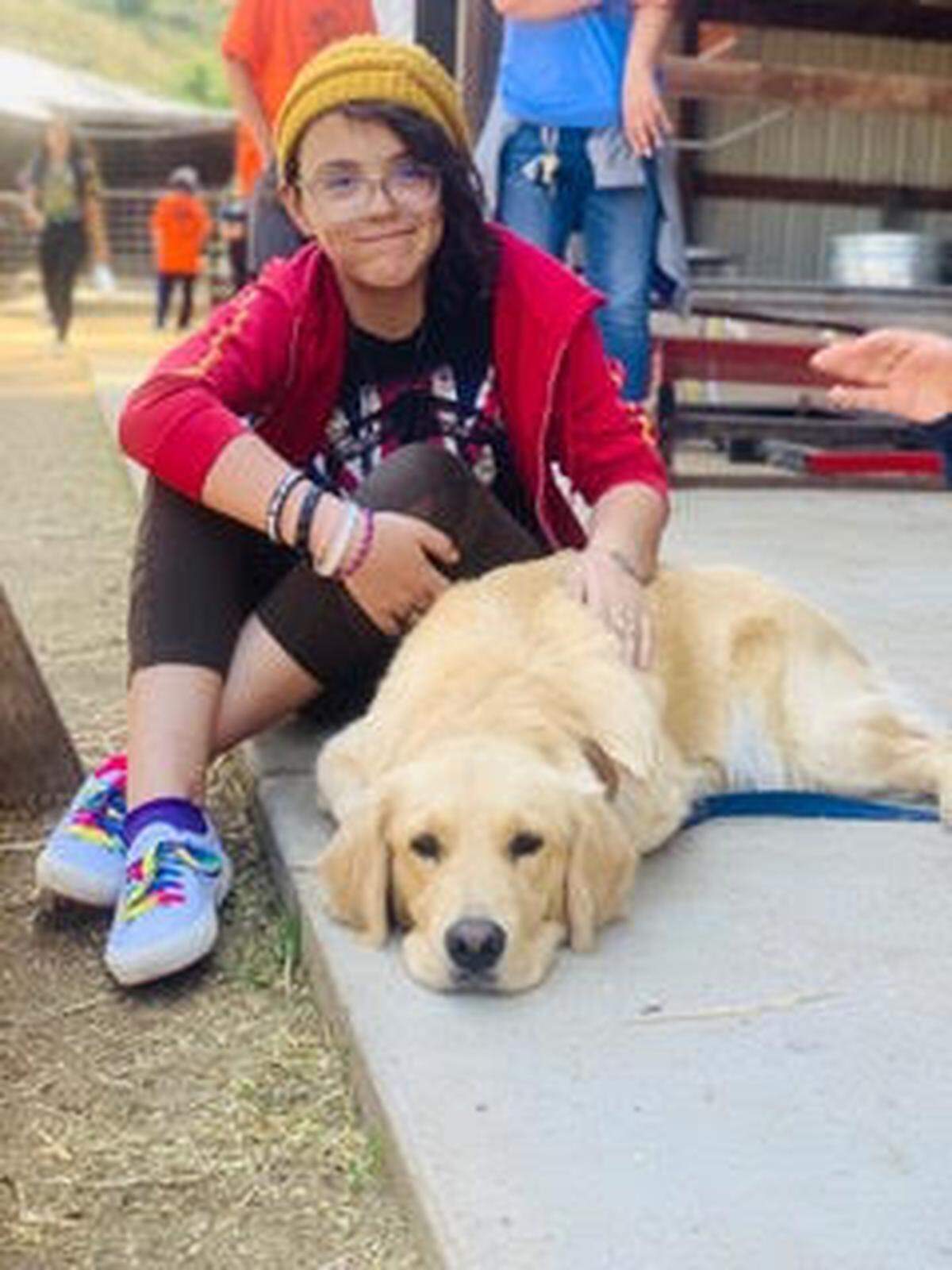 Clio Nelson is hoping to get a permanent service dog to help her deal with Cowden Syndrome.