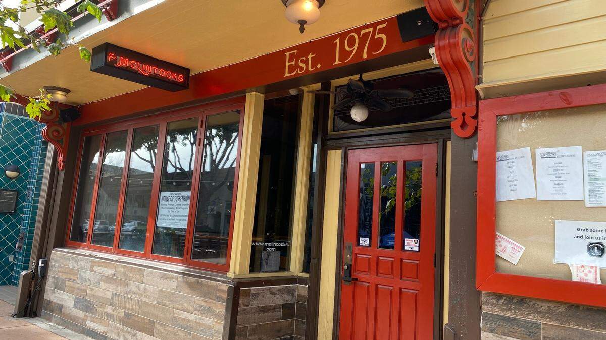 The California Department of Alcoholic Beverage Control has suspended the license for F. McLintocks Saloon and Dining House in downtown San Luis Obispo for 30 days.