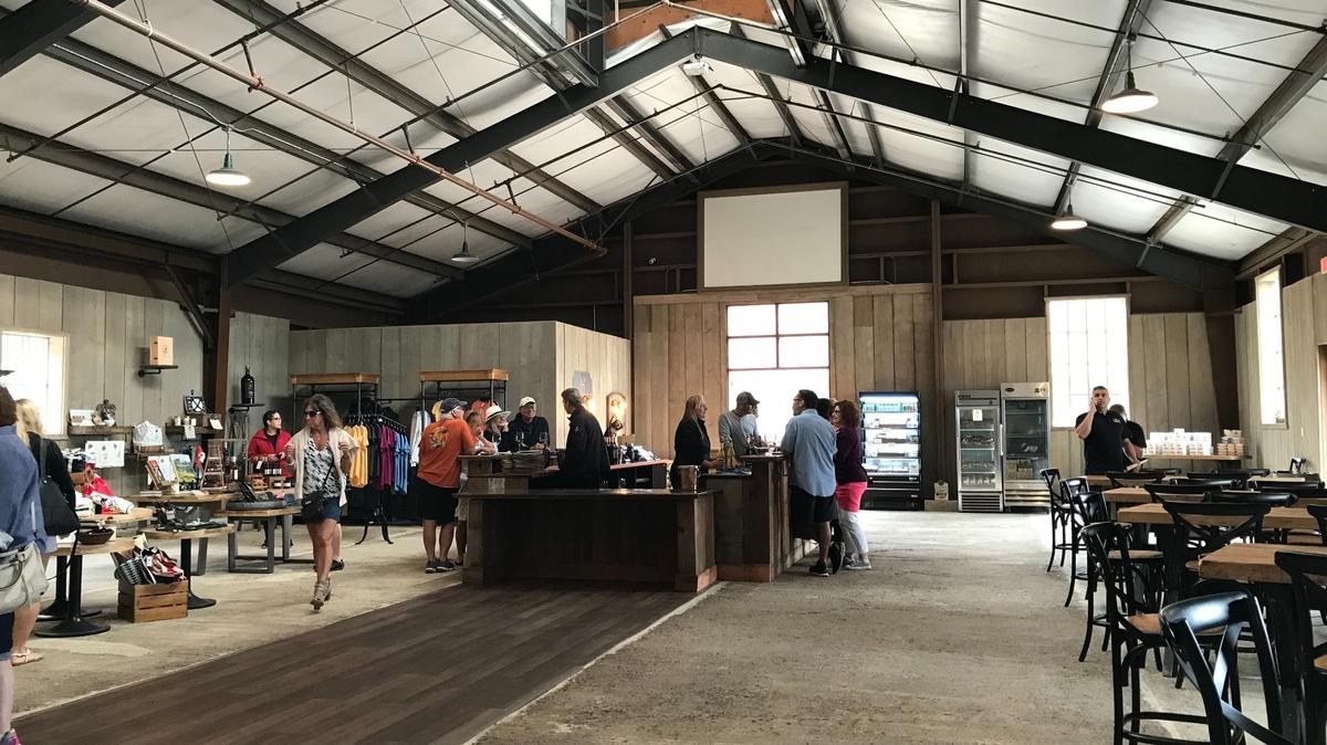 One of the Hearst Ranch Winery tasting rooms is in this historic structure in Old San Simeon Village. It also has ocean-view outdoor picnic tables available for tasters. The other tasting room is at the winery’s Paso Robles vineyard.