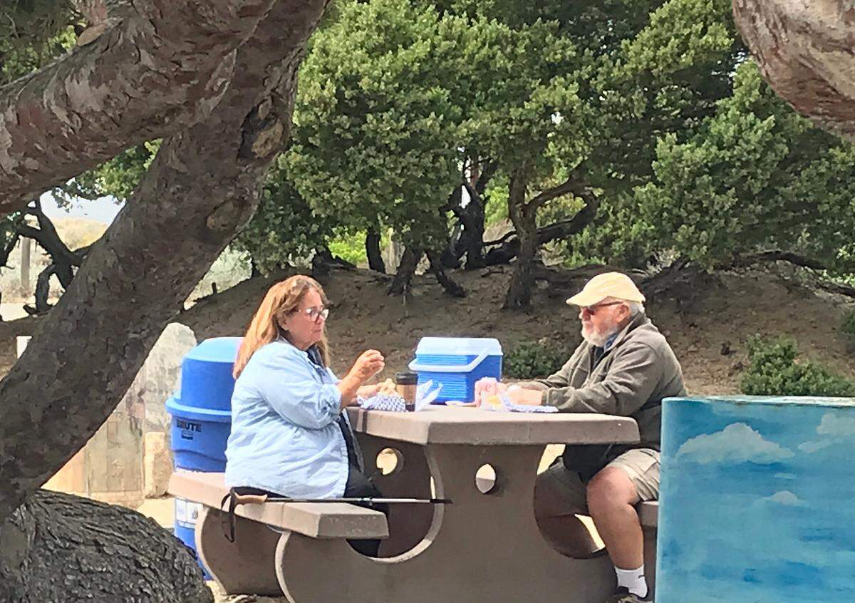 Robyn and Steve Myli of Nipomo celebrate their 41st wedding anniversary on Wednesday, Aug. 24, with a day trip and a picnic at Morro Bay’s Coleman Park. The park is due for an upgrade, to be paid for in part by a recent $600,000 California State Parks grant.