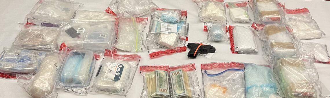 The San Luis Obispo County Sheriff’s Office’s Special Operations Unit has seized 55 pounds of drugs, 149 guns and a flamethrower so far this year, the agency announced on Aug. 8, 2024.