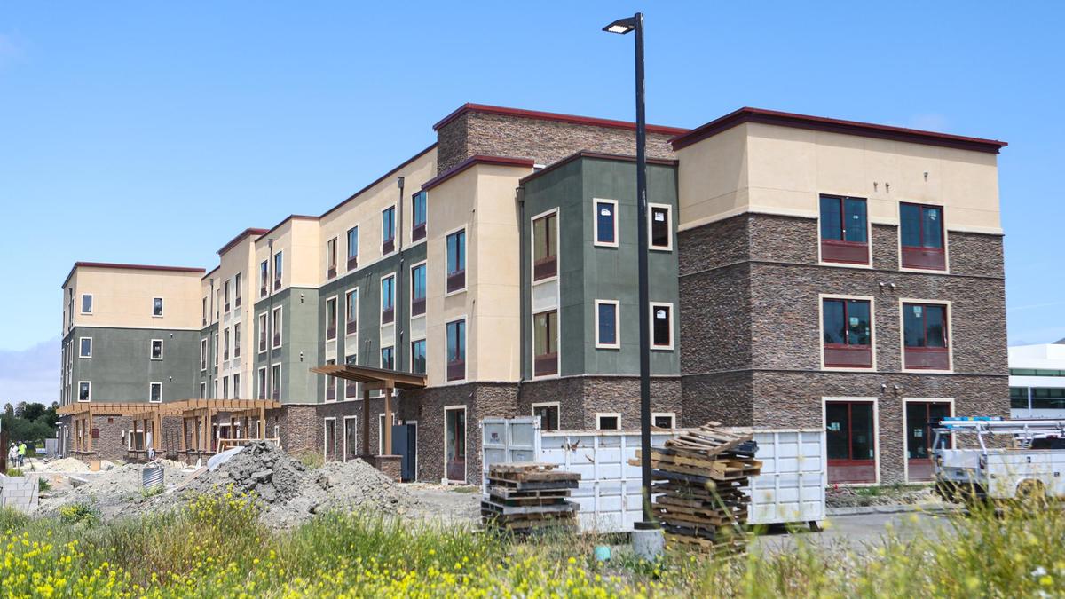 TownePlace Suites Hotel, a 114-extended stay room hotel, with 4-stories, and a pool, is under construction near Highway 101 (next to San Luis Ranch).