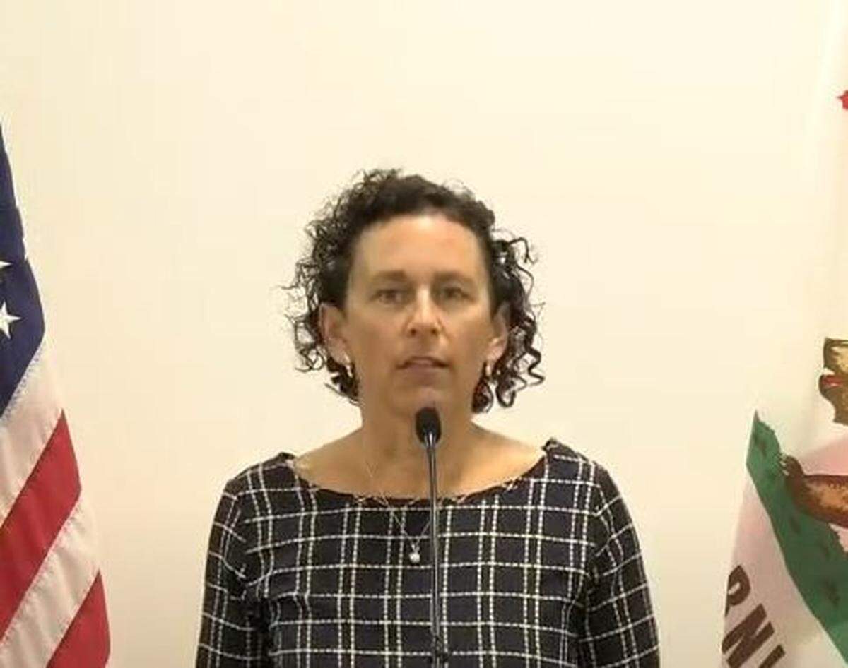 Michelle Shoresman, seen here serving in her role as a San Luis Obispo County Public Health spokesperson amid COVID-19, was appointed to the San Luis Obispo City Council to replace Erica Stewart, who was named mayor in October 2021.