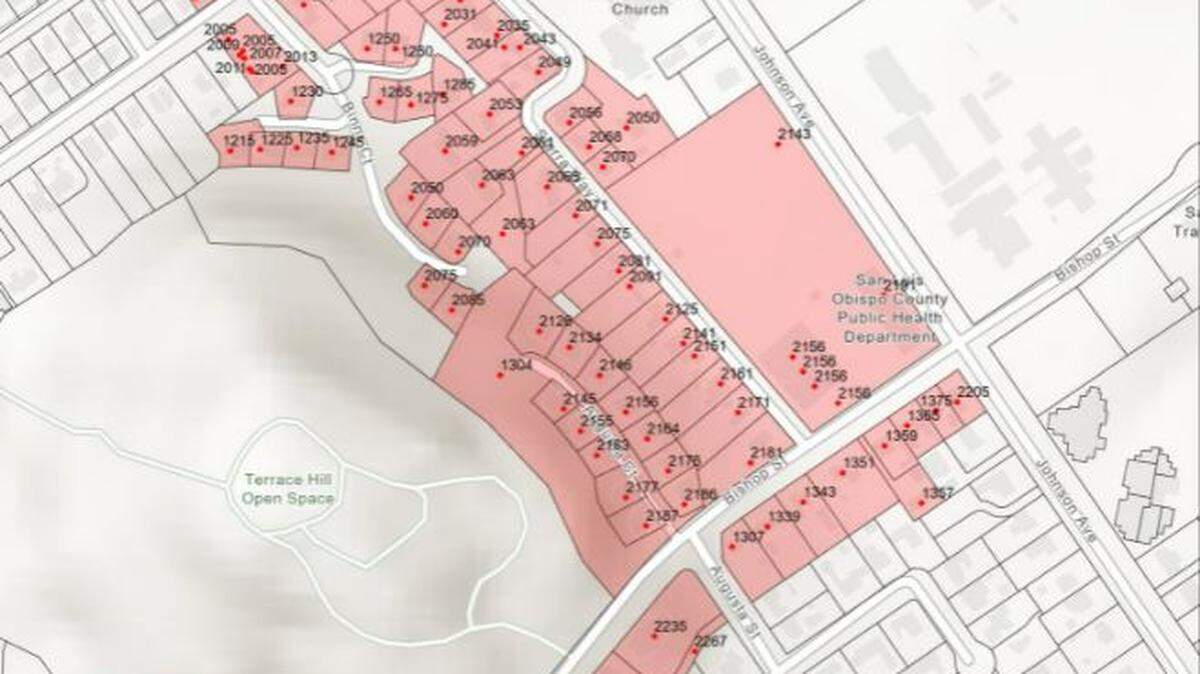 About 200 households near Johnson Avenue and Bishop Street have been issued a boil water notice by the city of San Luis Obispo.