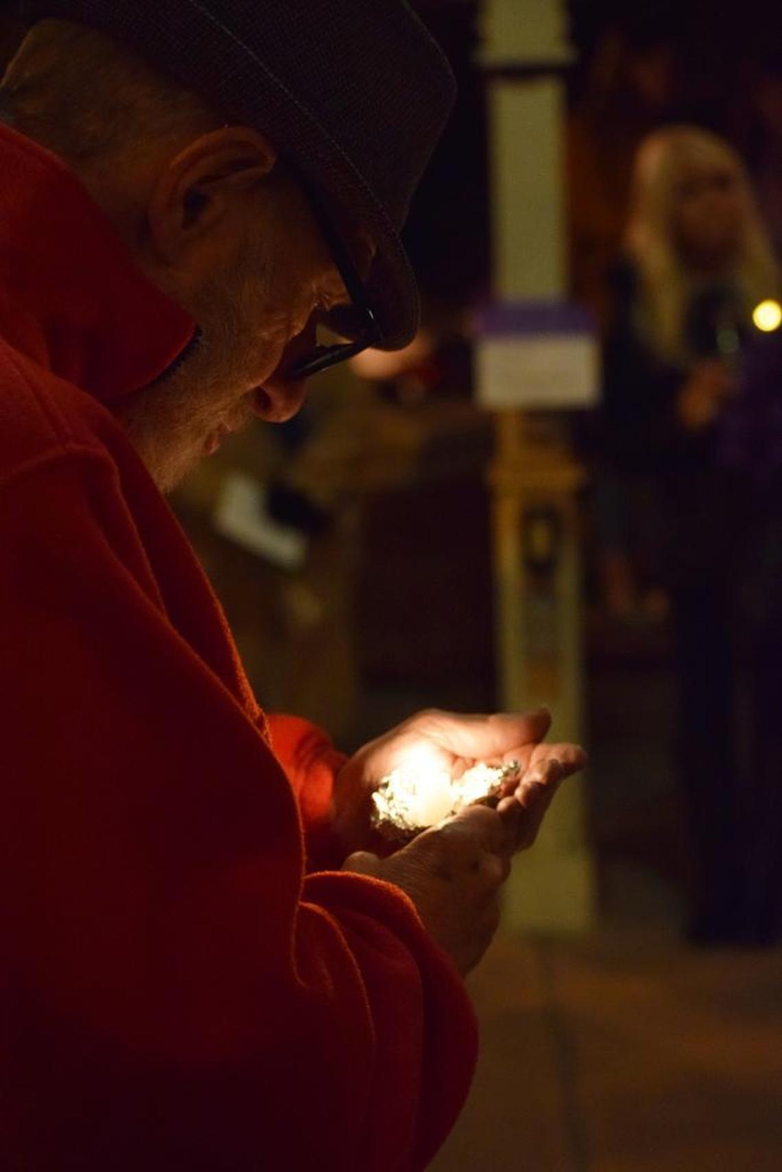 Around 50 people gathered for a candlelight vigil for the fox euthanized in Arroyo Grande.