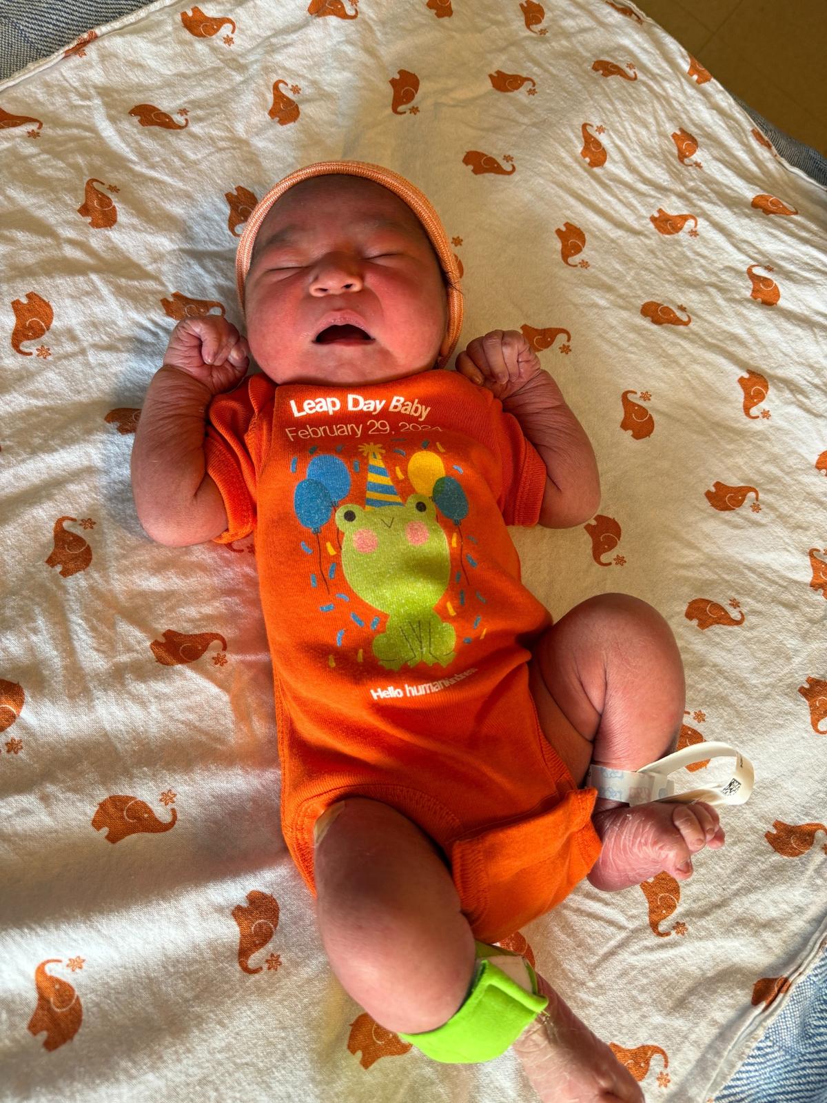 Sergio was the first baby born on Leap Day at Marian Regional Medical Center in Santa Maria on March 29, 2024.