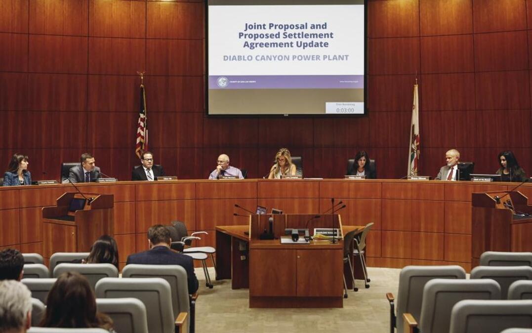 The Board of Supervisors discussed PG&E’s proposal to pay county groups more than $85 million to help the county cope with the loss of Diablo Canyon nuclear power plant in 2025 Tuesday.