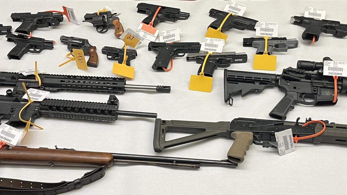 The San Luis Obispo County Sheriff’s Office’s Special Operations Unit has seized 55 pounds of drugs, 149 guns and a flamethrower so far this year, the agency announced on Aug. 8, 2024.