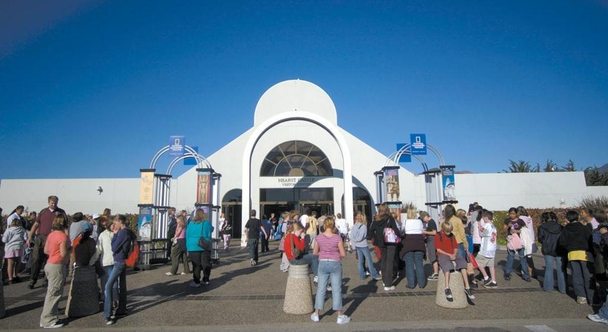 Solar panels will be installed on shade structures in the Hearst Castle Visitor Center.