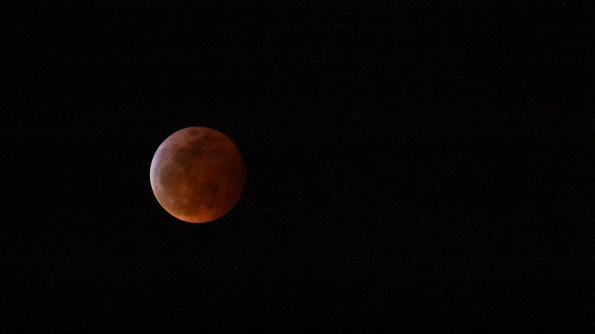 A blood moon hangs over San Luis Obispo County.