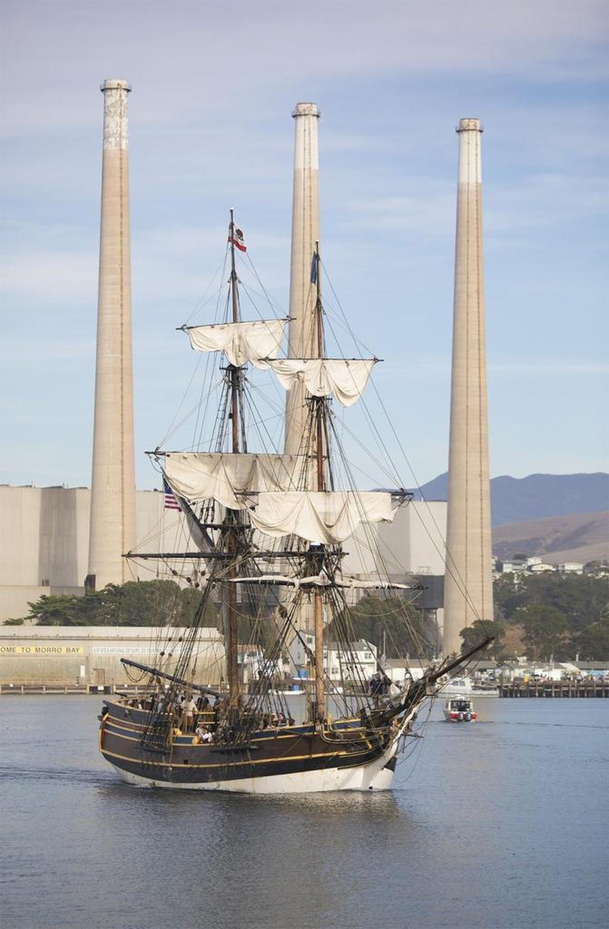 The tall ship Lady Washington embarks on a tour Saturday afternoon out of Morro Bay Harbor.