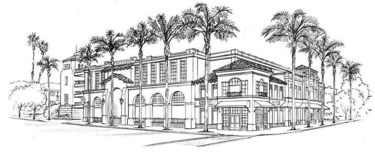 A rendering of the planned new parking garage project at Palm and Nipomo streets in SLO.